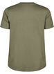 T-shirt basique en coton &agrave; col rond, Vert fonc&eacute;, Packshot image number 1