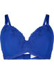 Soutien-gorge rembourré à armatures avec dentelle, Bleu, Packshot image number 0