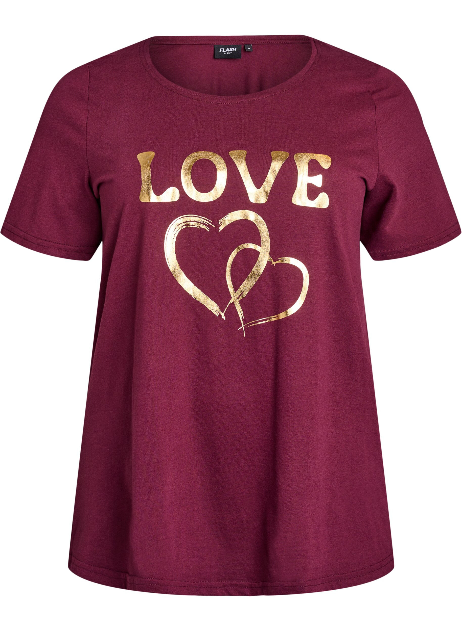 ZizziT-shirt imprim&eacute;, Bordeaux, Packshot image number 0