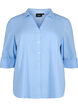 Chemisier avec fermeture à boutons en mélange de coton et de lin, Serenity, Packshot image number 0