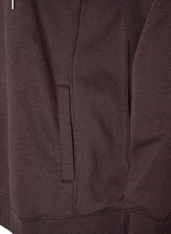Sweat &agrave; col montant et poches, Marron, Packshot image number 3