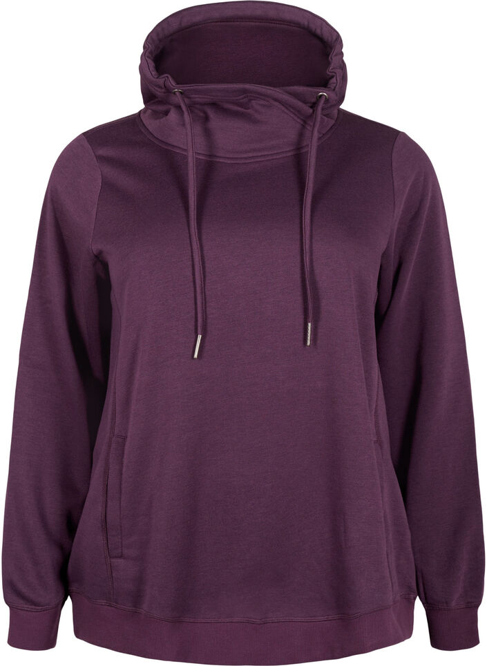 FLASH - Sweat-shirt à col montant, Plum Perfect, Packshot image number 0