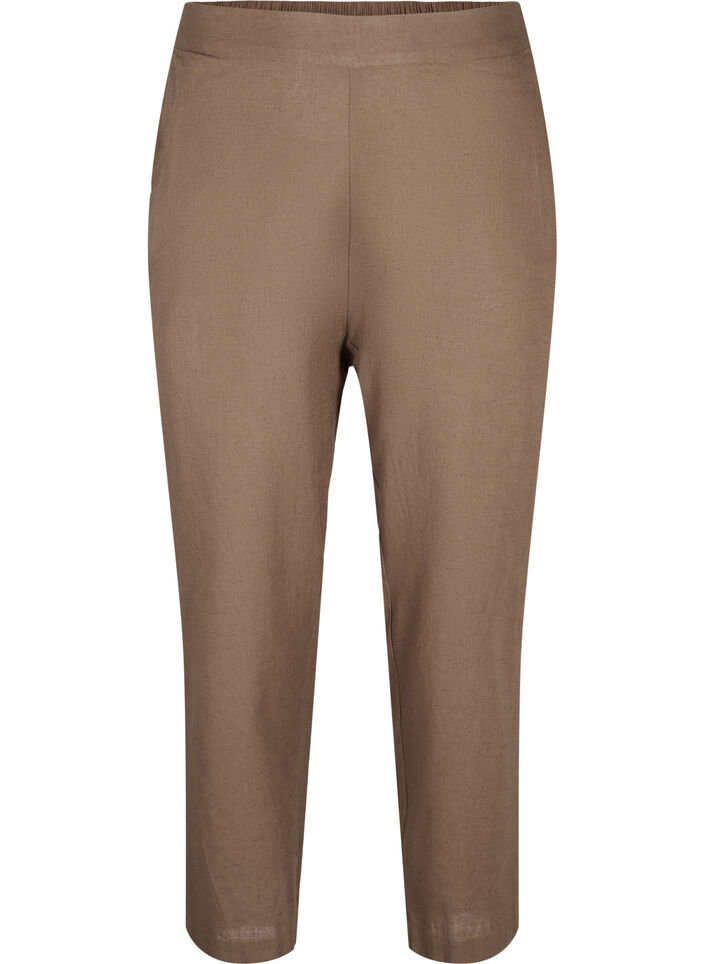 Pantalon ample en lin et coton mélangés, Cub, Packshot image number 0