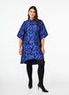 Robe courte en jacquard avec manches 3/4, Black Blue, Model image number 3