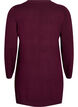 Long cardigan tricot&eacute; en m&eacute;lange de viscose, Bordeaux, Packshot image number 1
