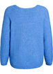 Blouse en maille &agrave; col V et manches raglan, Bleu, Packshot image number 1