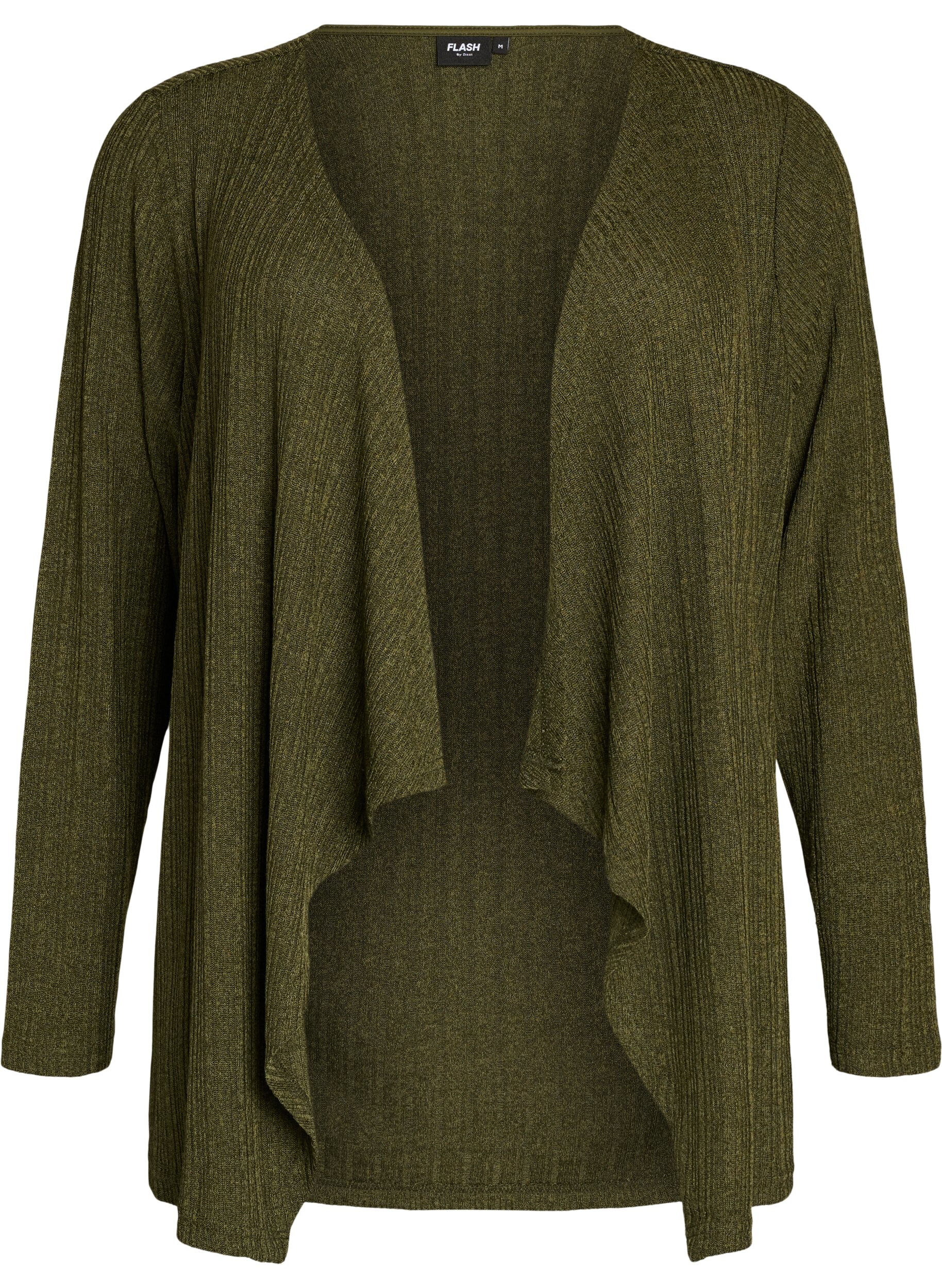 ZizziCardigan ouvert en jersey textur&eacute;, Bleu, Packshot image number 0