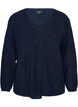 Blouse en maille avec col en V et manches raglan, Bleu, Packshot image number 0