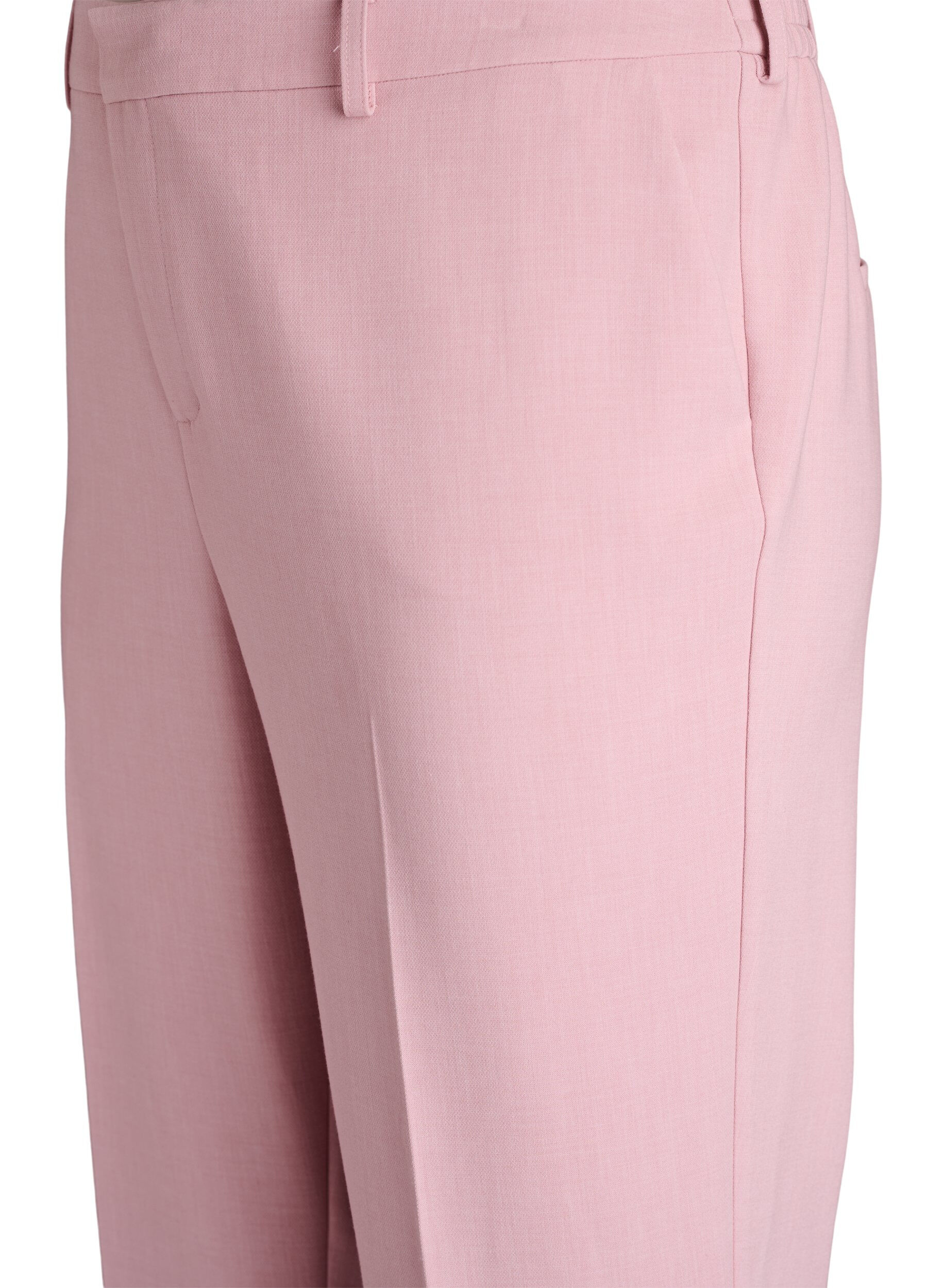 Zizzi Pantalon de tailleur taille haute et coupe droite, Rose, Packshot image number 2