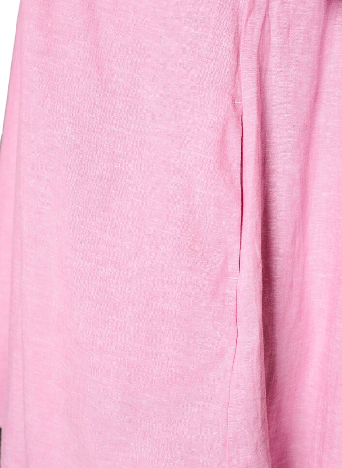 Tunique coupe trap&egrave;ze en lin et viscose, 2169, Packshot image number 3