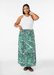 Jupe longue en viscose avec smocks, Vert, Model image number 0