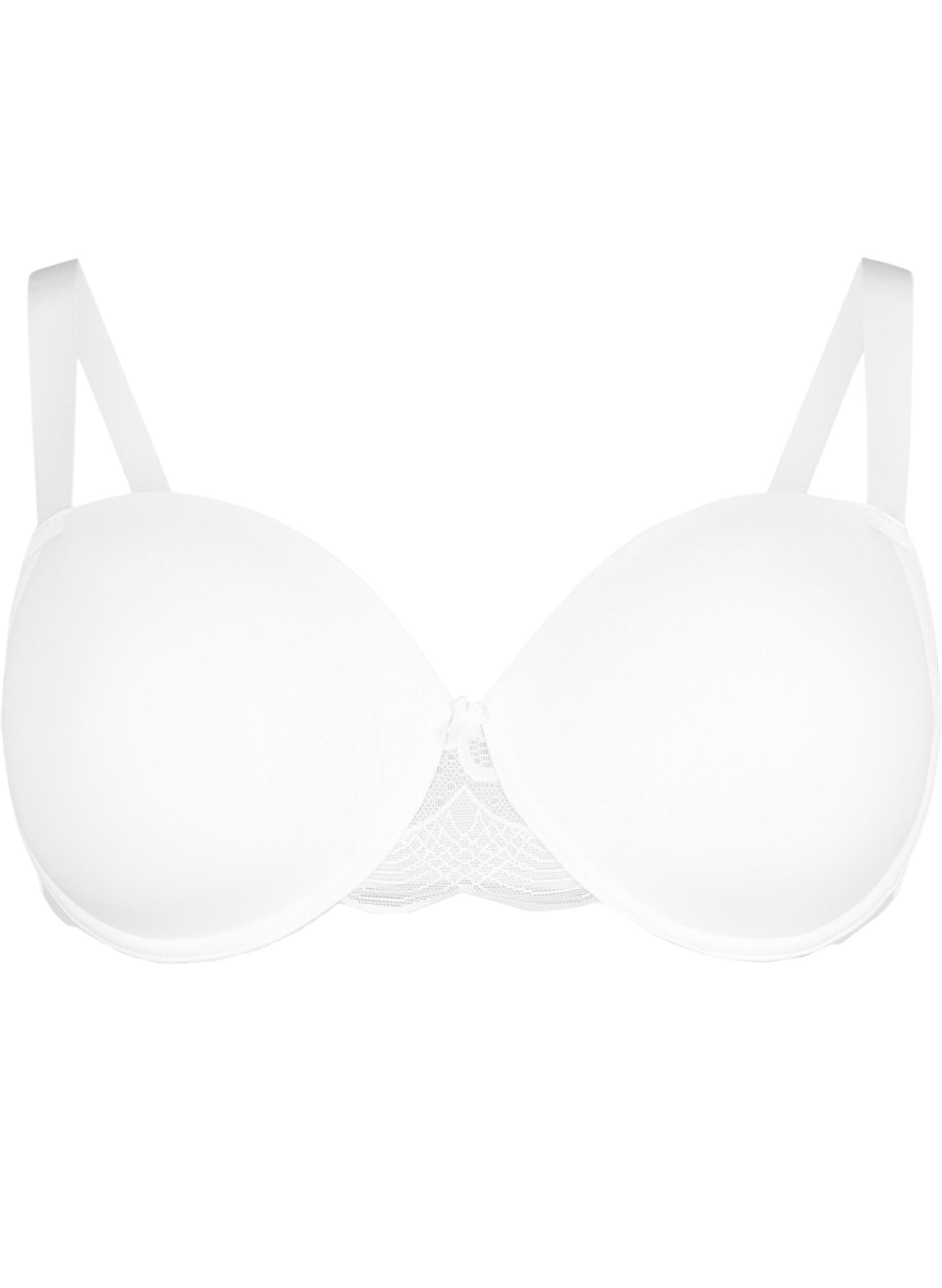 Zizzi Soutien-gorge moul&eacute; avec r&eacute;sille, Blanc, Packshot image number 0