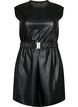 Robe courte aspect cuir, Black, Packshot image number 0