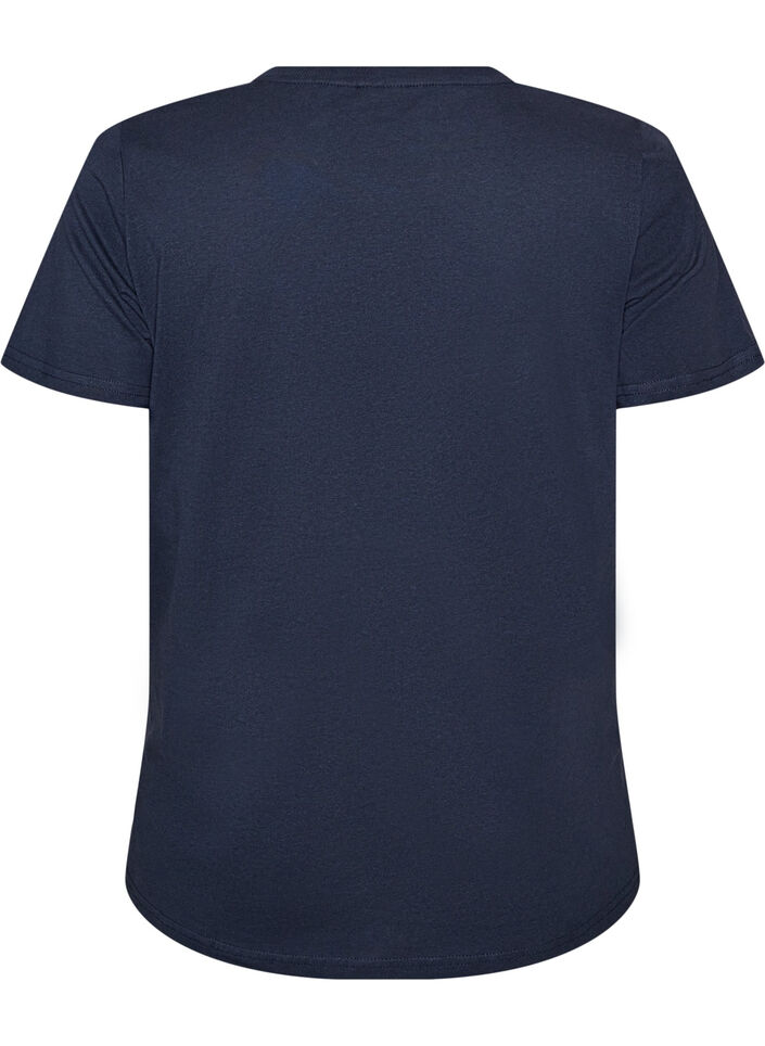 T-shirt de No&euml;l en coton bio, Bleu, Packshot image number 1