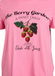 T-shirt en coton avec imprim&eacute; fruits et texte, Rose, Packshot image number 2