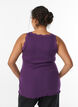 Haut avec bordure en dentelle, Violet, Model image number 2
