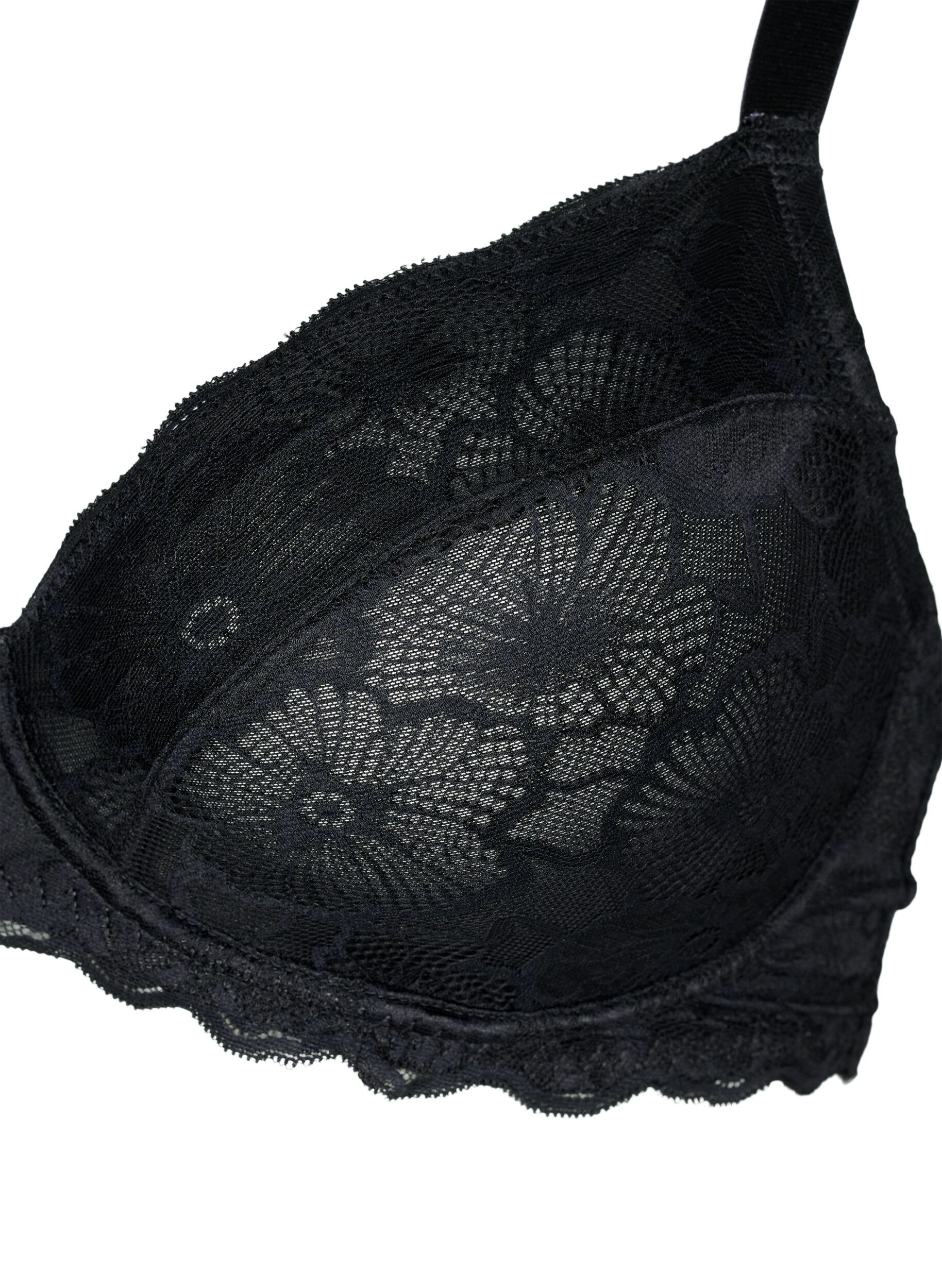 Zizzi Soutien-gorge int&eacute;gral en dentelle, Noir, Packshot image number 2