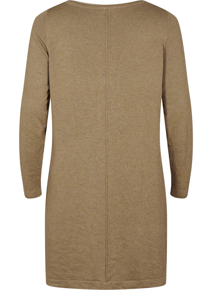 Robes tricotées en mélange coton-viscose, Dusky Green, Packshot image number 1