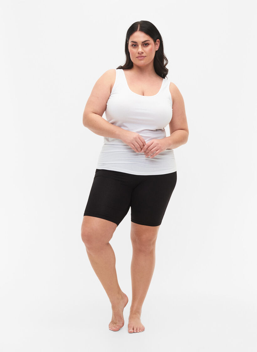 Short cycliste en viscose (lot de 2), Noir, Model image number 1