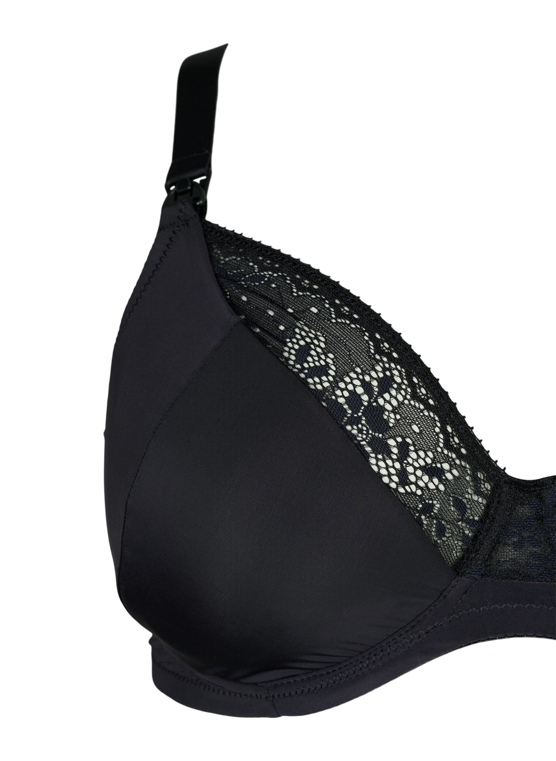 Zizzi Soutien-gorge d'allaitement avec dentelle, Black, Packshot image number 2
