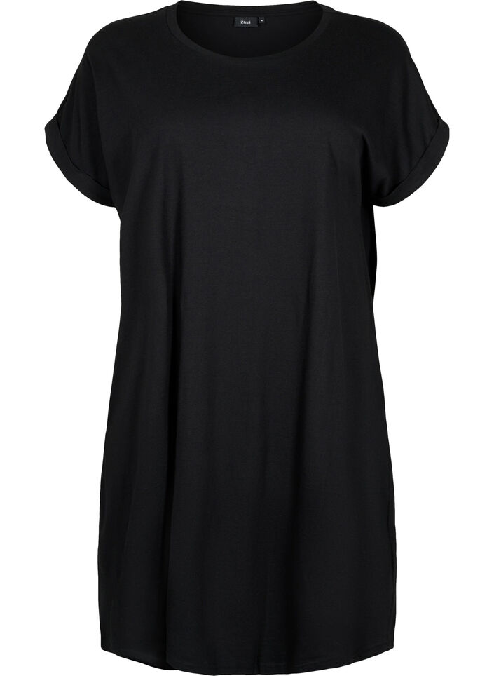 Robe en coton à manches courtes (2-pack), Black/Black, Packshot image number 2