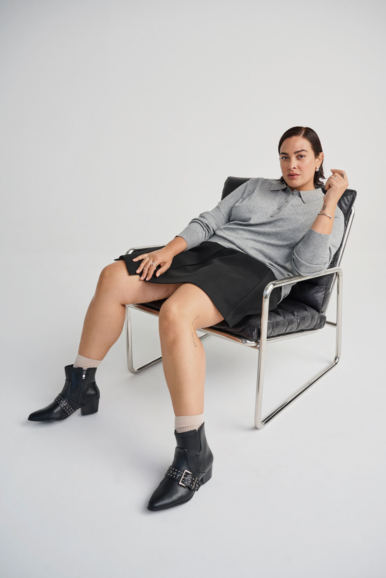 Bottine avec boucle, , Model