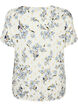 Blouse à imprimé et lurex, White Flower/Gold, Packshot image number 1