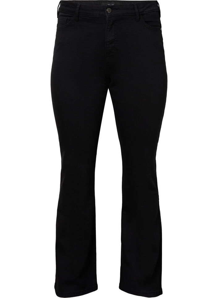 Ellen jeans bootcut avec taille haute, Noir, Packshot image number 0