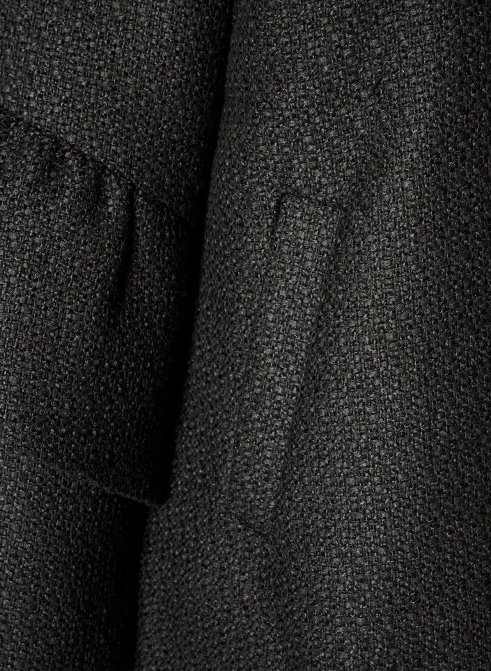 Veste boucl&eacute;e avec volants, Noir, Packshot image number 3