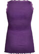 Haut avec bordure en dentelle, Violet, Packshot image number 1