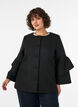 Veste boucl&eacute;e avec volants, Noir, Model image number 3
