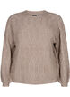 Pull en tricot avec motif et perles, Desert Taupe Mel., Packshot image number 0