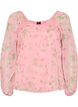Chemisier en mousseline avec imprim&eacute; floral et manches longues, Rose, Packshot image number 0