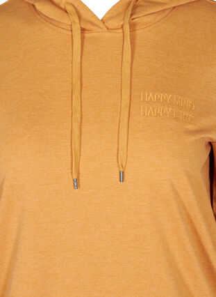 Sweatshirt avec citation, Spruce Yellow Mel., Packshot image number 2