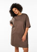 Robe t-shirt en coton jusqu'aux genoux, Marron, Model image number 1