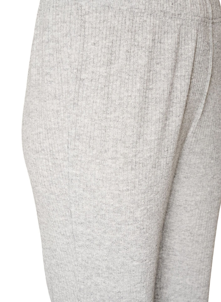 Pantalon &eacute;vas&eacute; en jersey c&ocirc;tel&eacute;, Gris, Packshot image number 2