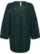 Robe courte en sequins &agrave; la coupe trap&egrave;ze, Vert fonc&eacute;, Packshot image number 1