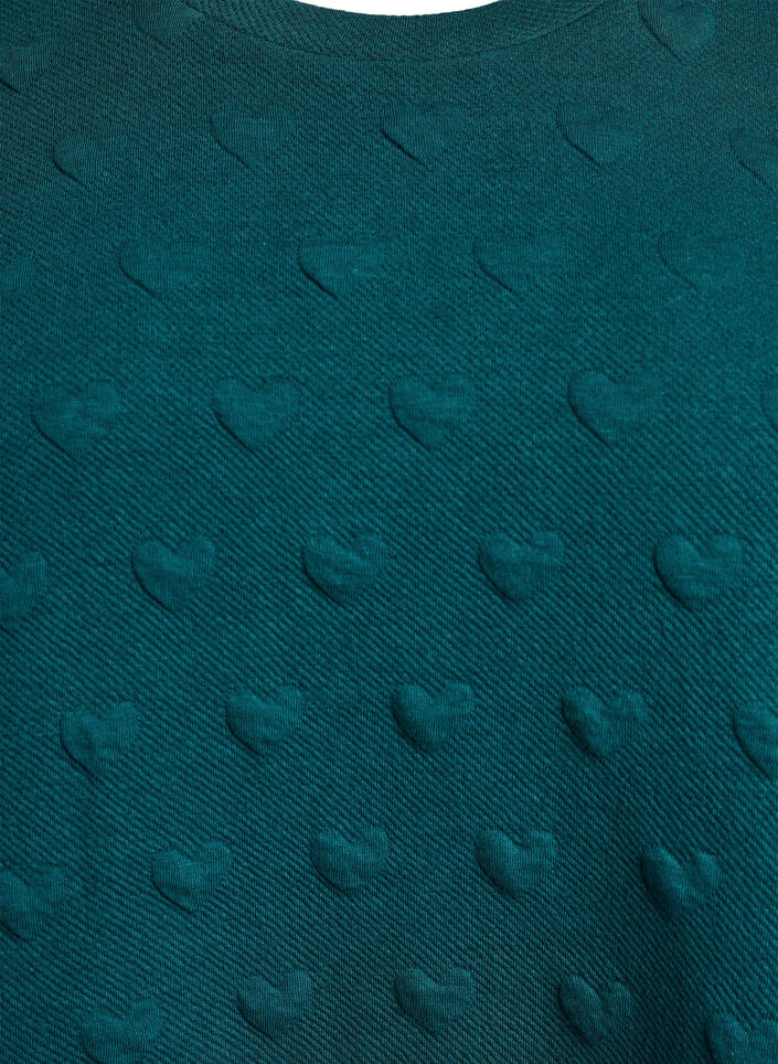 T-shirt en jersey de coton gaufr&eacute;, Vert, Packshot image number 2