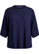 Pull c&ocirc;tel&eacute; &agrave; manches 3/4, Bleu, Packshot image number 0