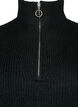 Pull en tricot avec col haut et fermeture &eacute;clair, Noir, Packshot image number 2