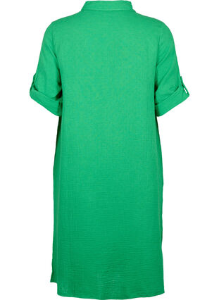 Robes en coton à manches courtes, Bright Green, Packshot image number 1