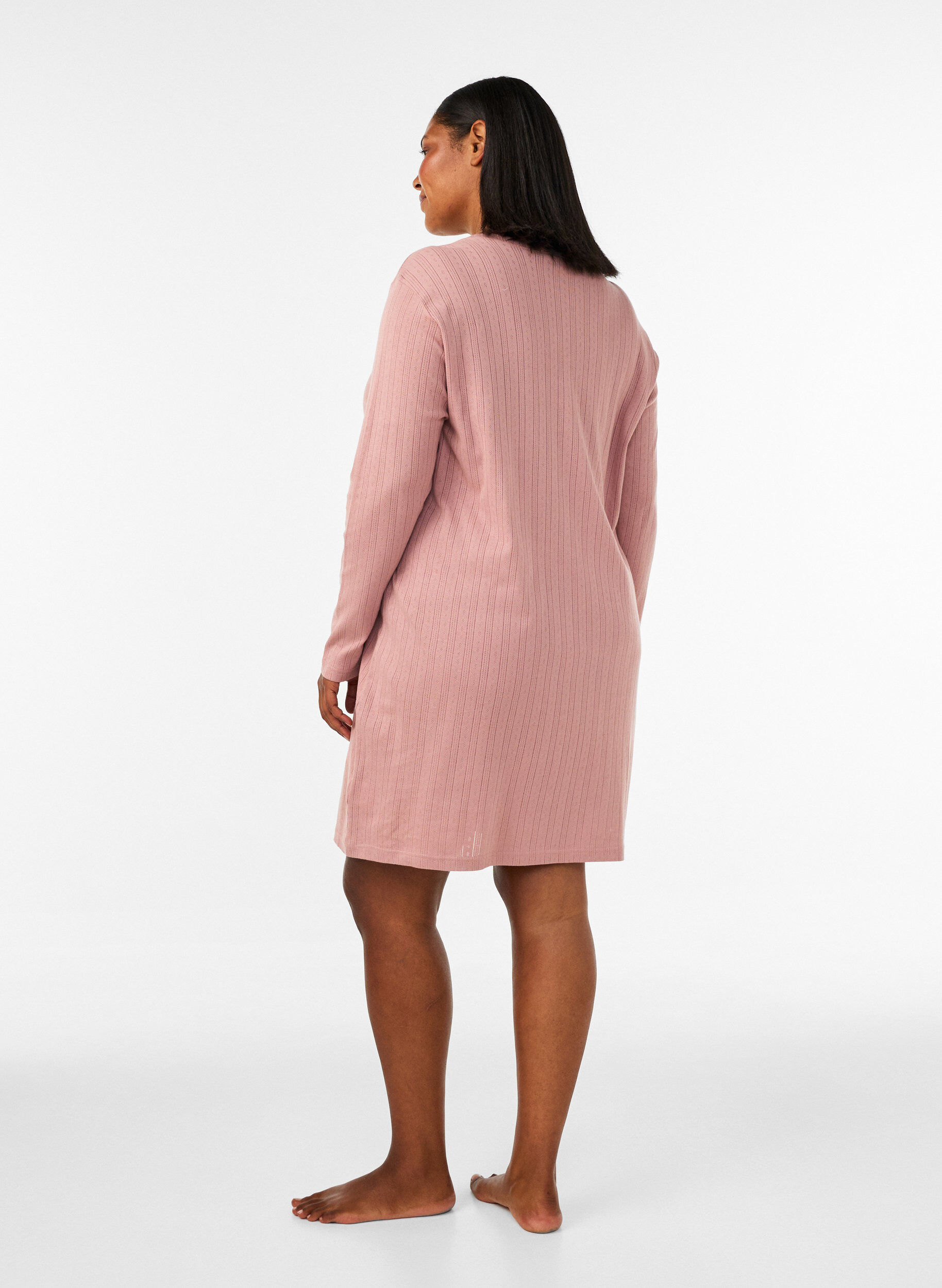 ZizziNuisette en coton biologique avec broderie ajour&eacute;e, Rose, Model image number 2