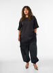 Pantalon ballon avec poches et ceinture &eacute;lastique, Noir, Model image number 1