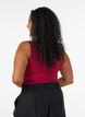 Haut Basic uni en coton, Bordeaux, Model image number 2