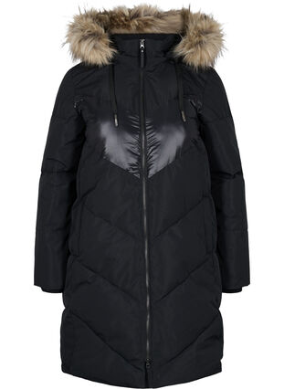Parka d'hiver avec capuche détachable, Black, Packshot image number 0