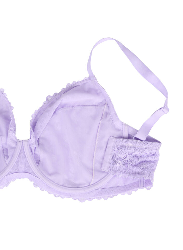 Soutien-gorge en dentelle avec armatures, Mauve, Packshot image number 3