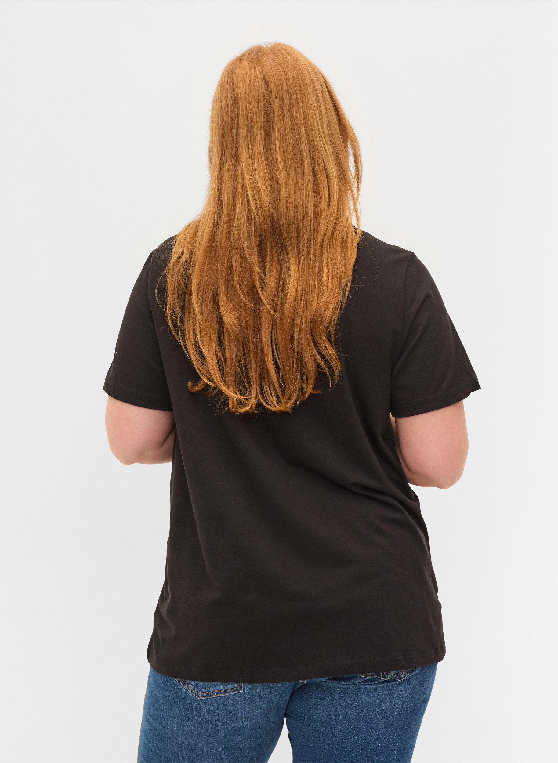 Zizzi T-shirt, Black, Model image number 1