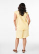 Short ample en mousseline de coton taille haute, Jaune clair, Model image number 2