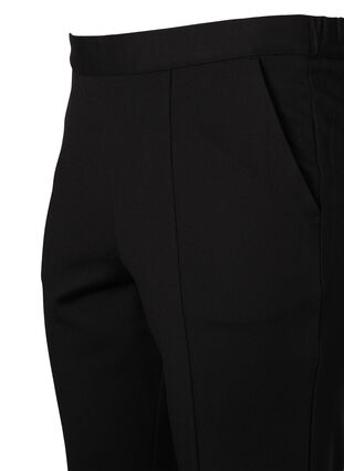 Pantalon coupe bootcut avec fente sur le devant, Black, Packshot image number 2