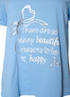 T-shirt en coton avec col V et imprim&eacute; devant, Bleu Clair, Packshot image number 2